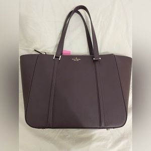 Large dark plum Kate Spade tote. Fits most items, including larger work laptops